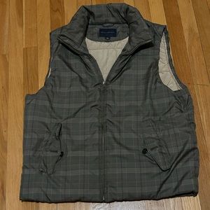 Banana Republic Plaid Puffy Vest, Men's XL